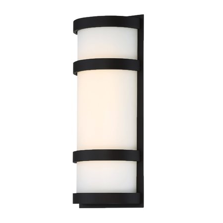 DWELED Latitude 14in LED Indoor and Outdoor Wall Light 3000K in Black WS-W526